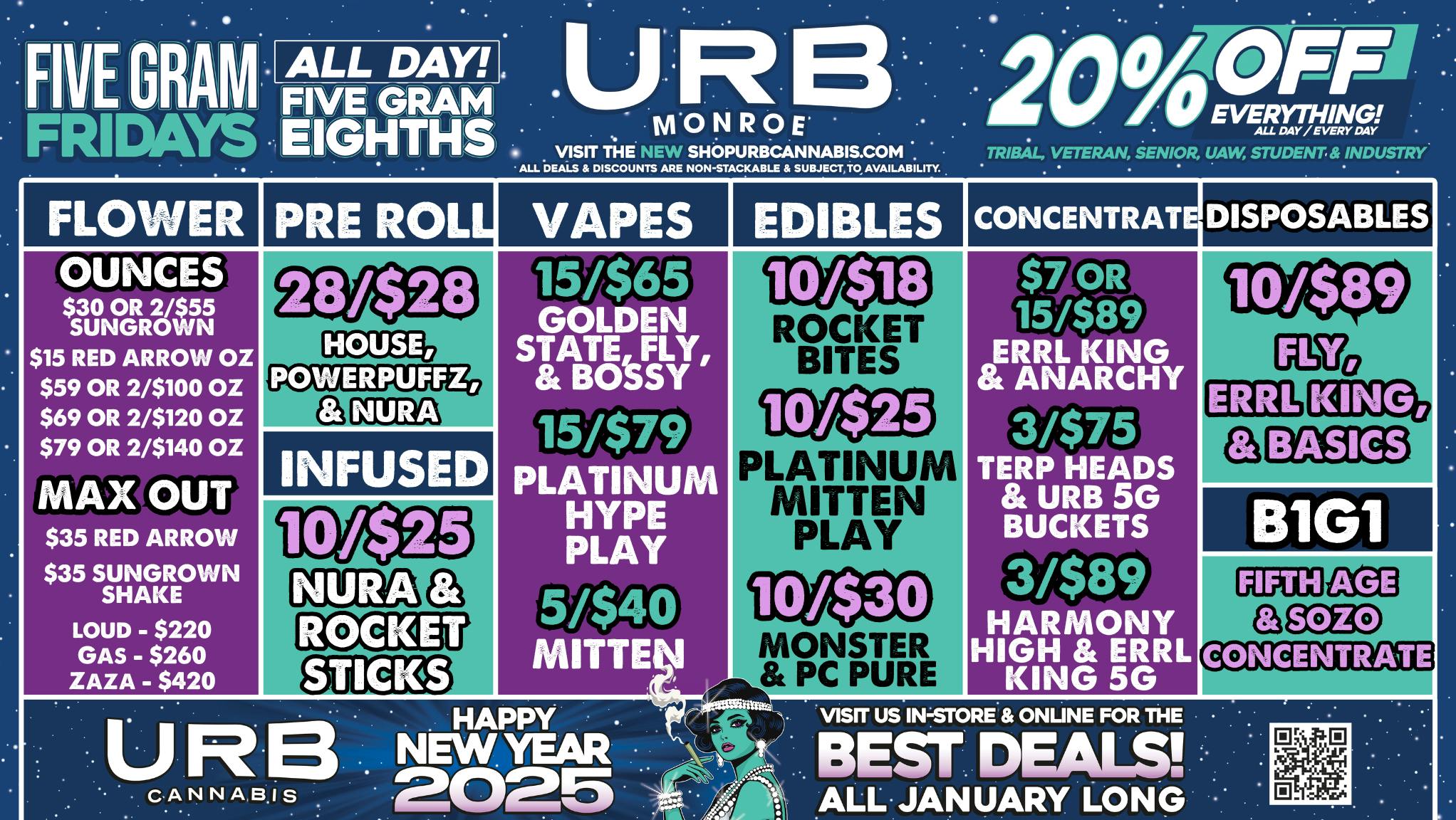 WE PRICE MATCH At URB CANNABIS MONROE Weedmaps