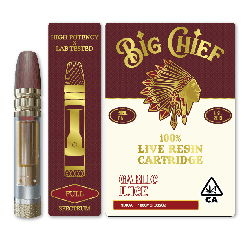 Garlic Juice Live Resin G Cartridge Big Chief