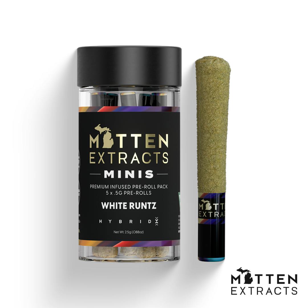 Mittens Extracts Minis Infused Pre Rolls 2 5g 5pk White Runtz