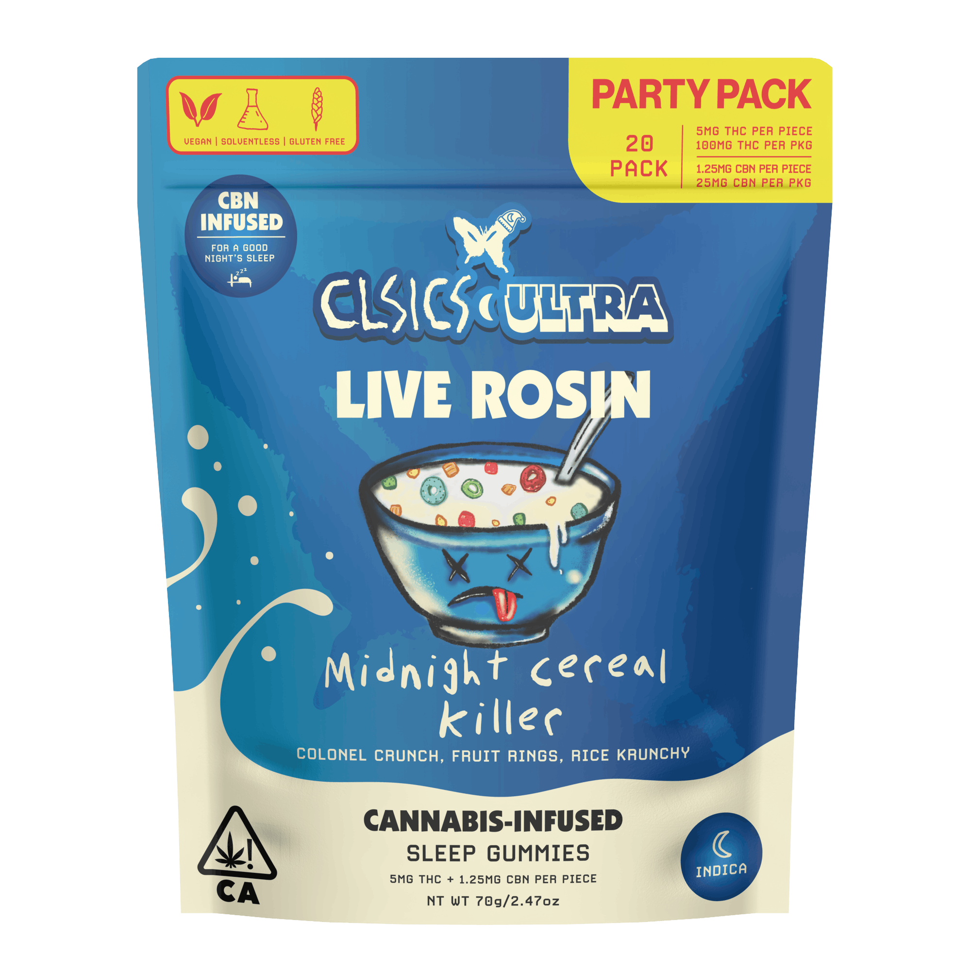 Midnight Cereal Killer Pk Gummies Live Rosin Infused Party Pack