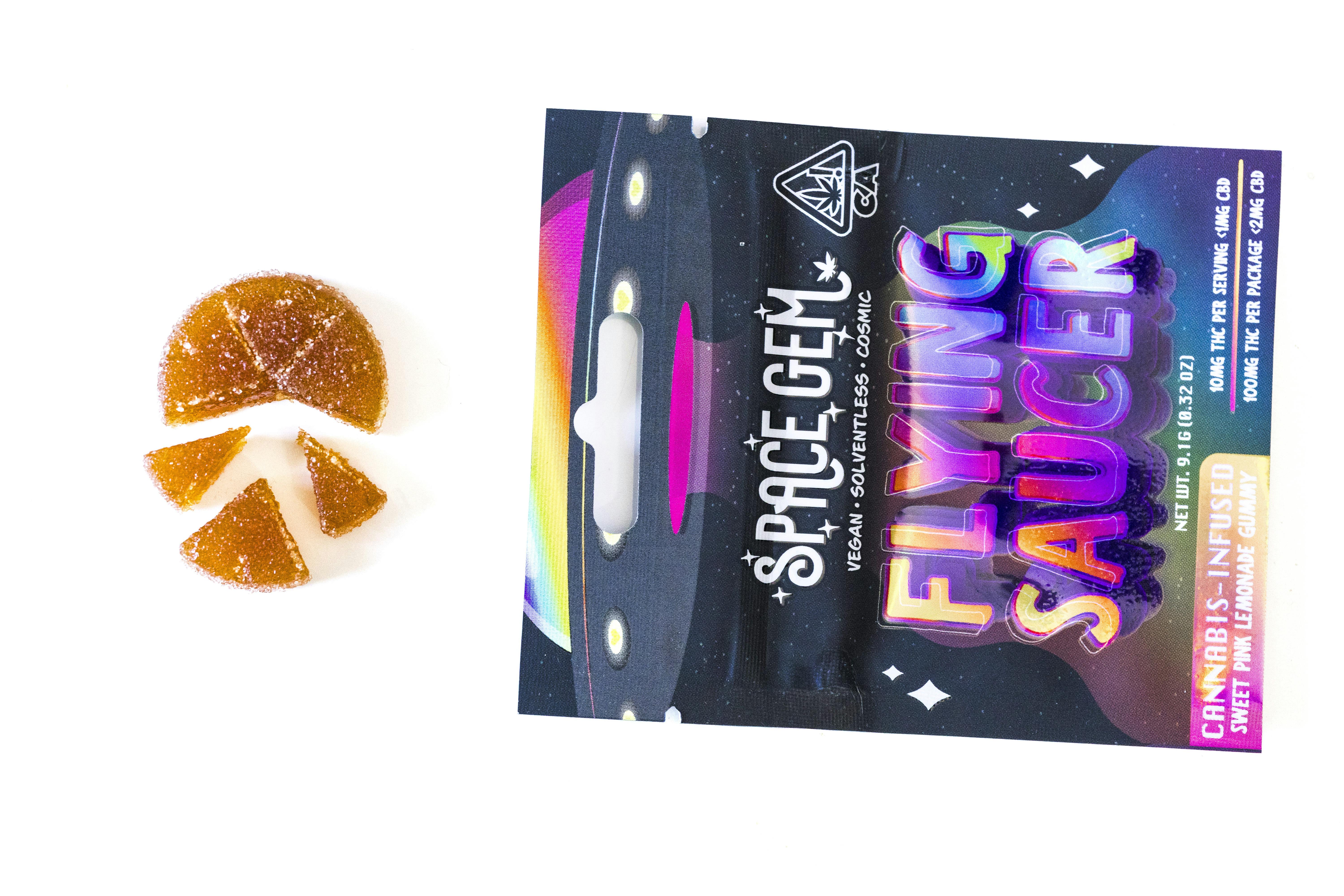 Flying Saucer - Sweet Pink Lemonade - 100mg THC - Space Gem