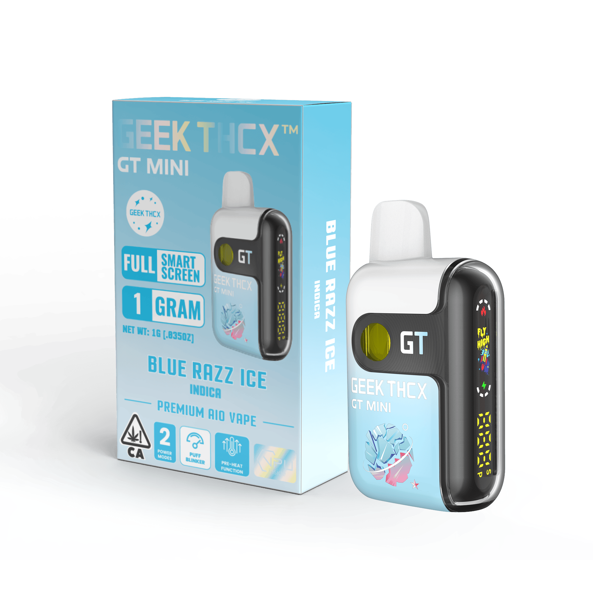 geek vape blue razz ice THCX | | Disposable | 1g Ice & Mint Variant:Sapphire Vuse Pod Magnetic USB