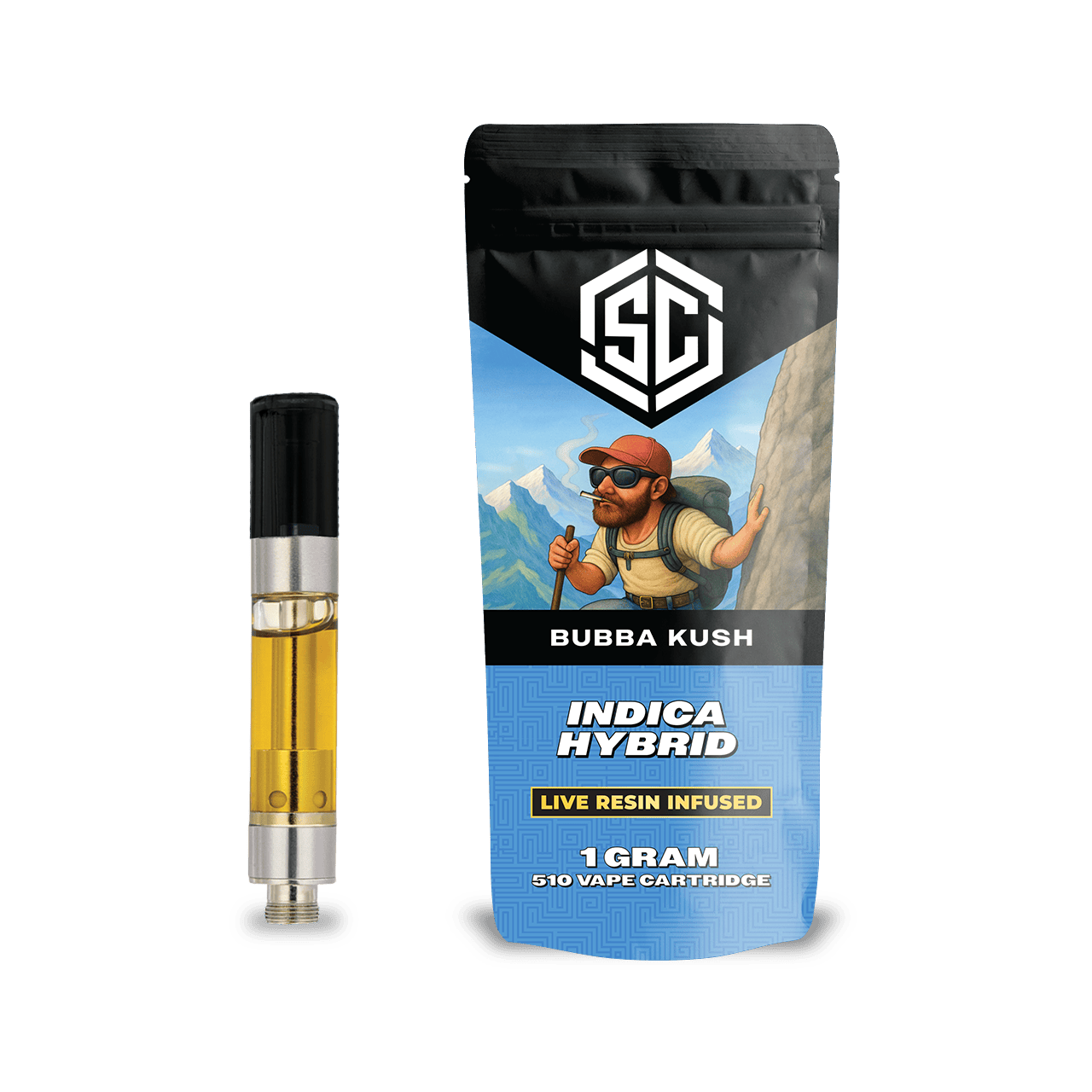 Bubba Kush | Live Resin Cartridge | 1g - Society C