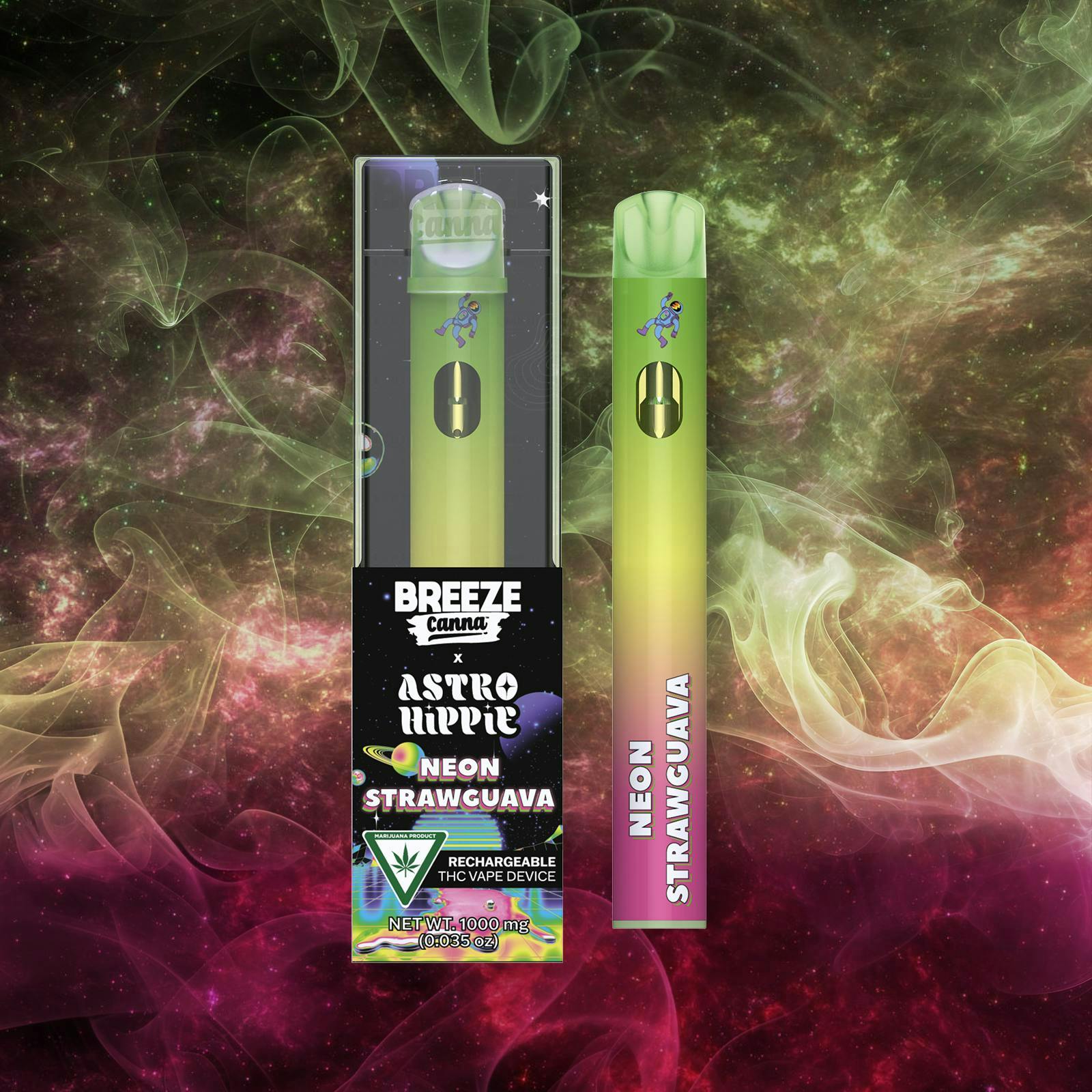 astro vape disposable BREEZE Canna | Neon Strawguava x Hippie | Collab PLUS | 1g FLAVORS:TOASTED BANANA Sub Ohm Pod Kits JNR WindWhip 2 IN1