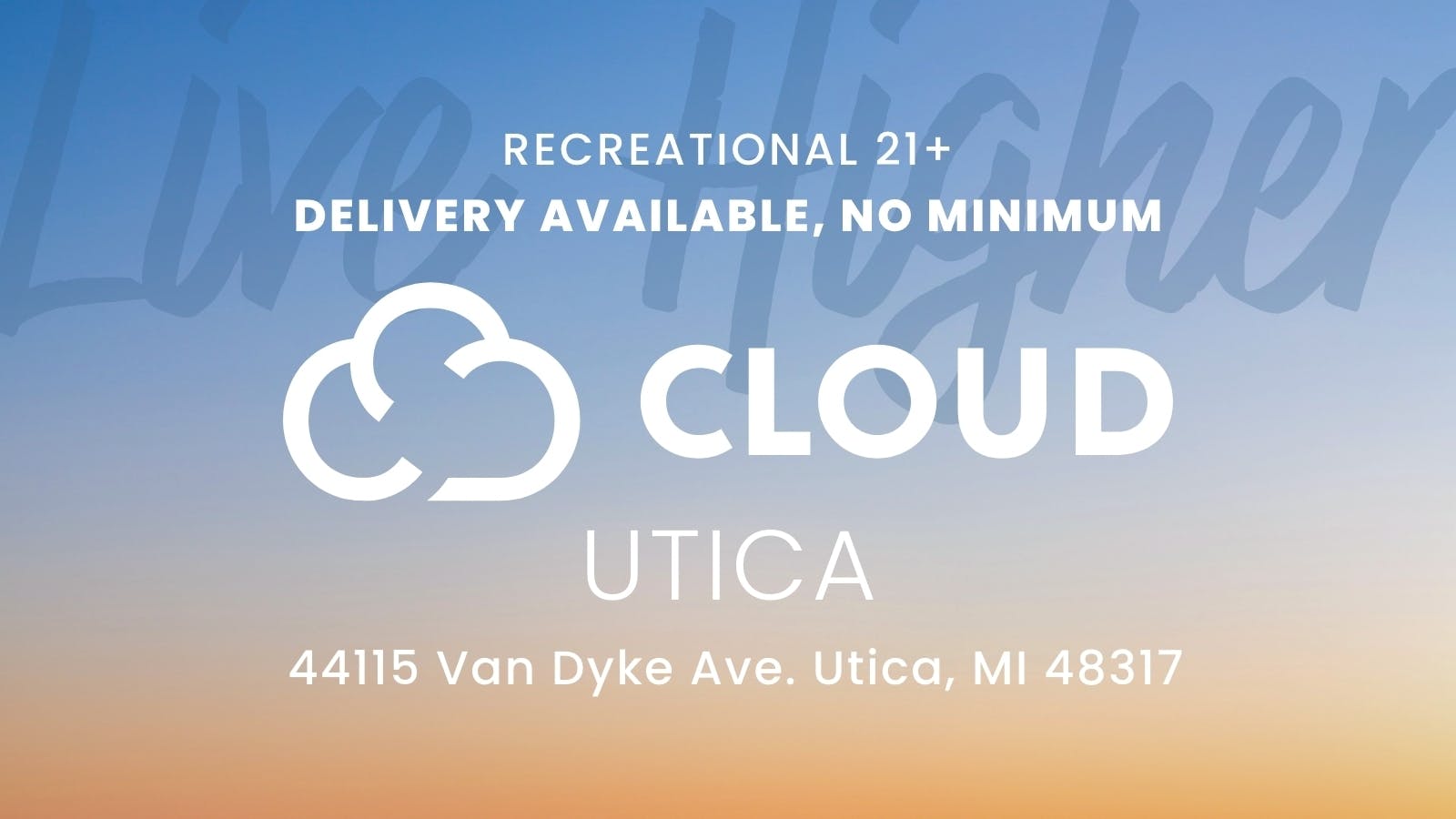 Cloud Cannabis Delivery - Utica - REC 21+ Menu, Reviews, Deals
