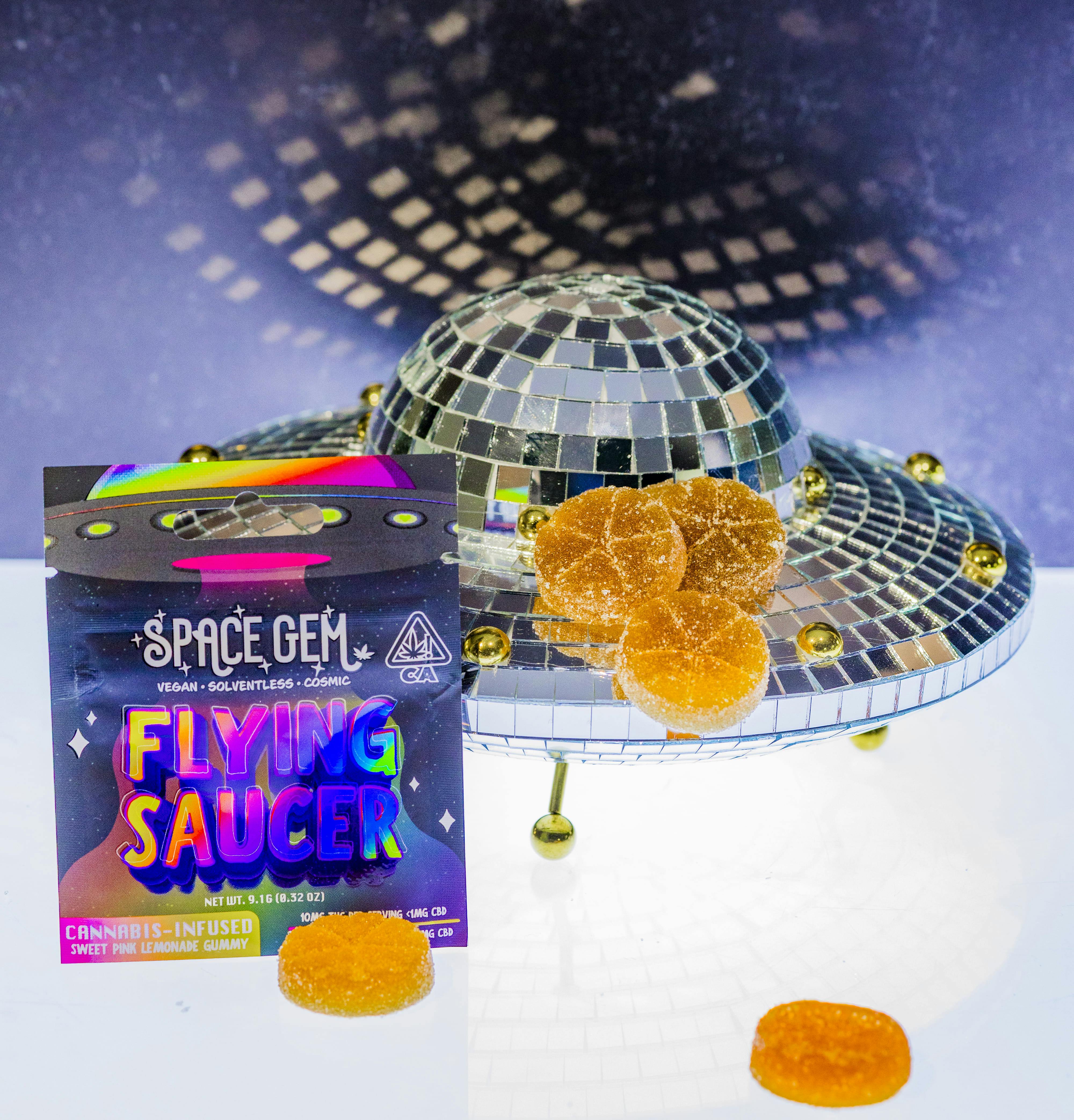 Flying Saucer - Sweet Pink Lemonade - 100mg THC - Space Gem