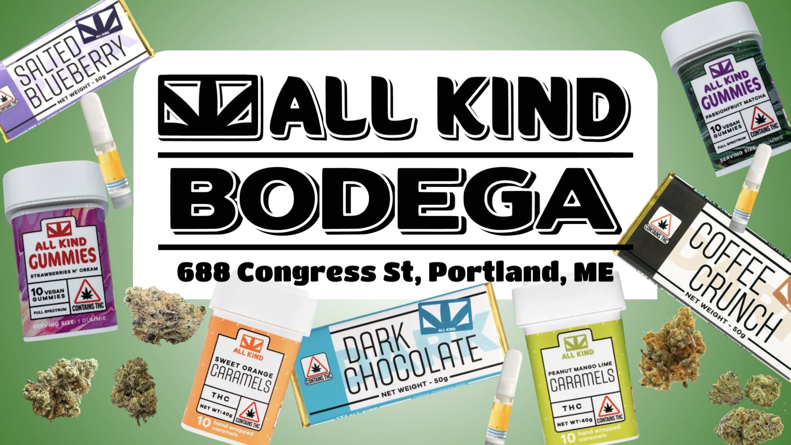 All Kind Bodega Info, Menu & Deals - Weed dispensary Portland, Maine