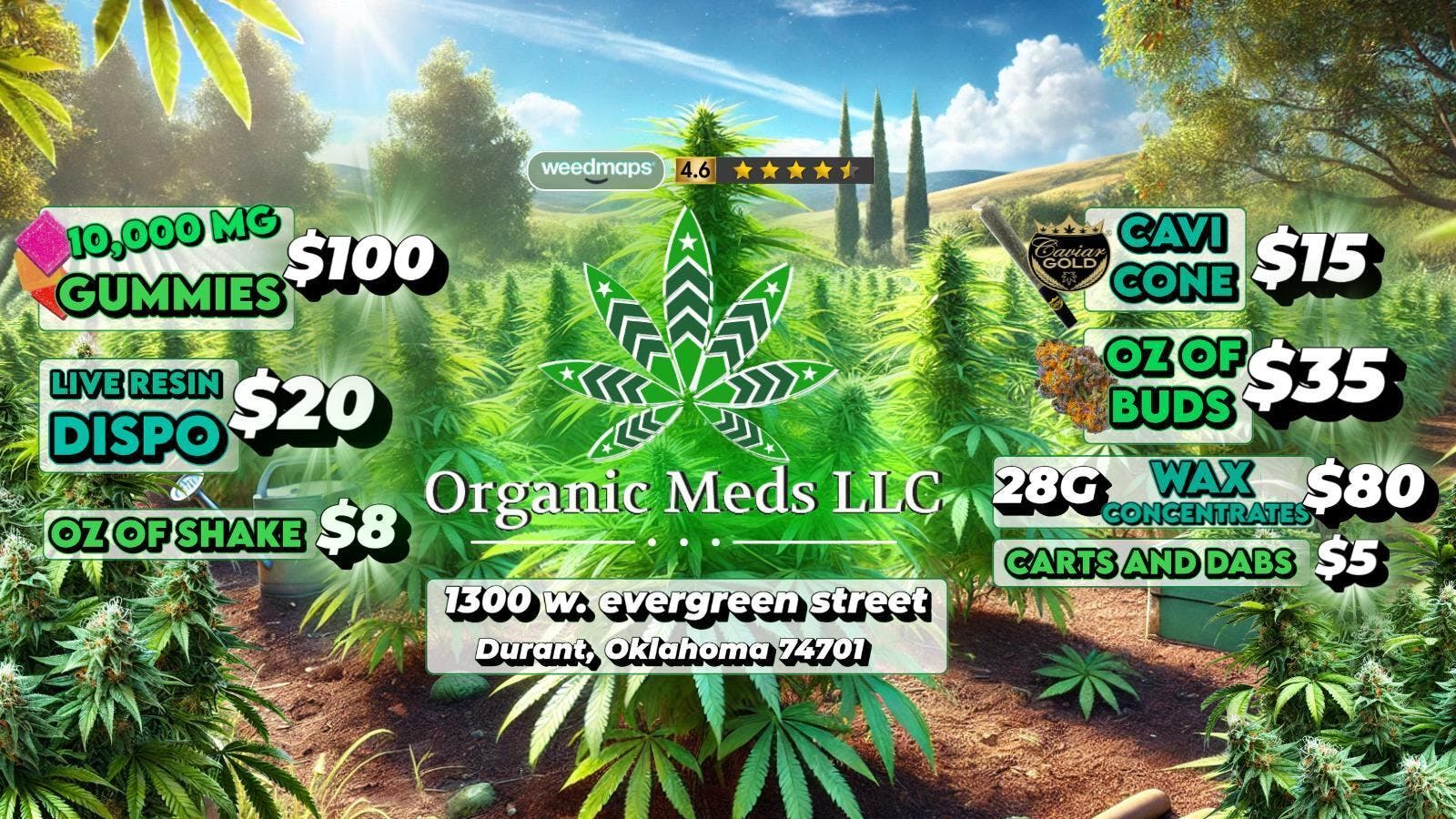 Organic Meds LLC Cartridges | Vape Carts | Order Online