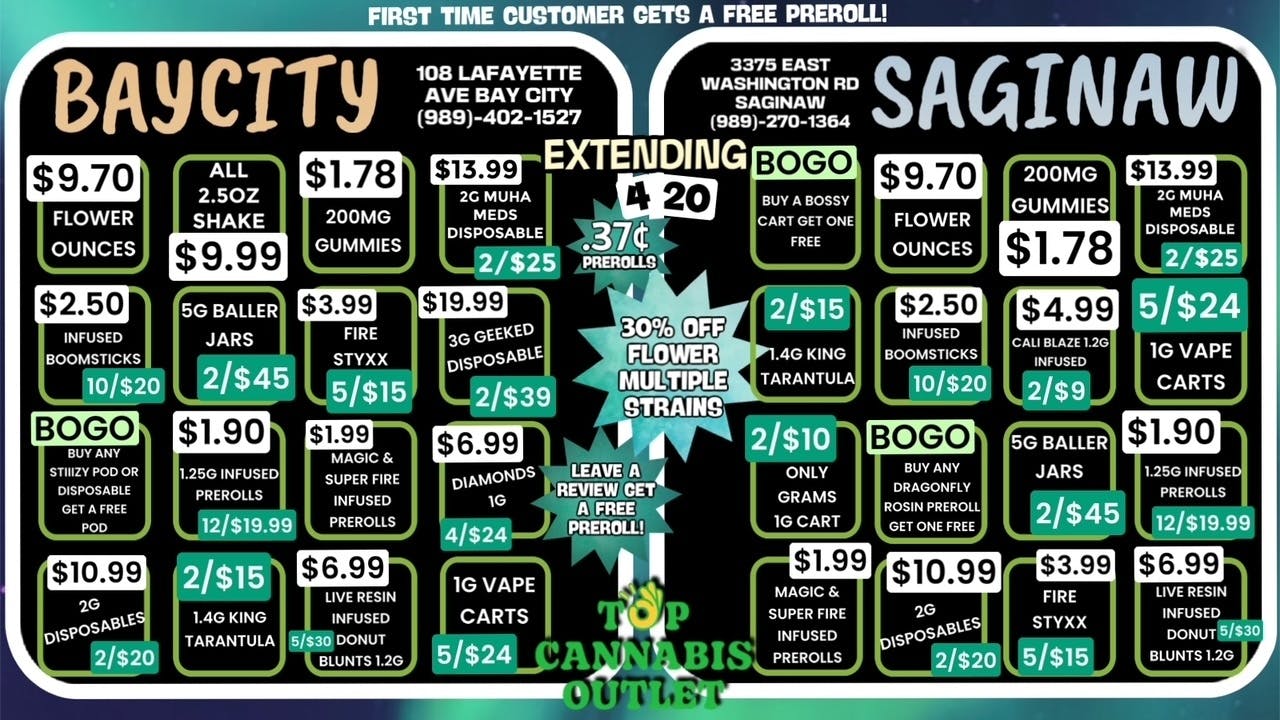 Top Cannabis Outlet - Bay City Pre Rolls & Joints | Order Online