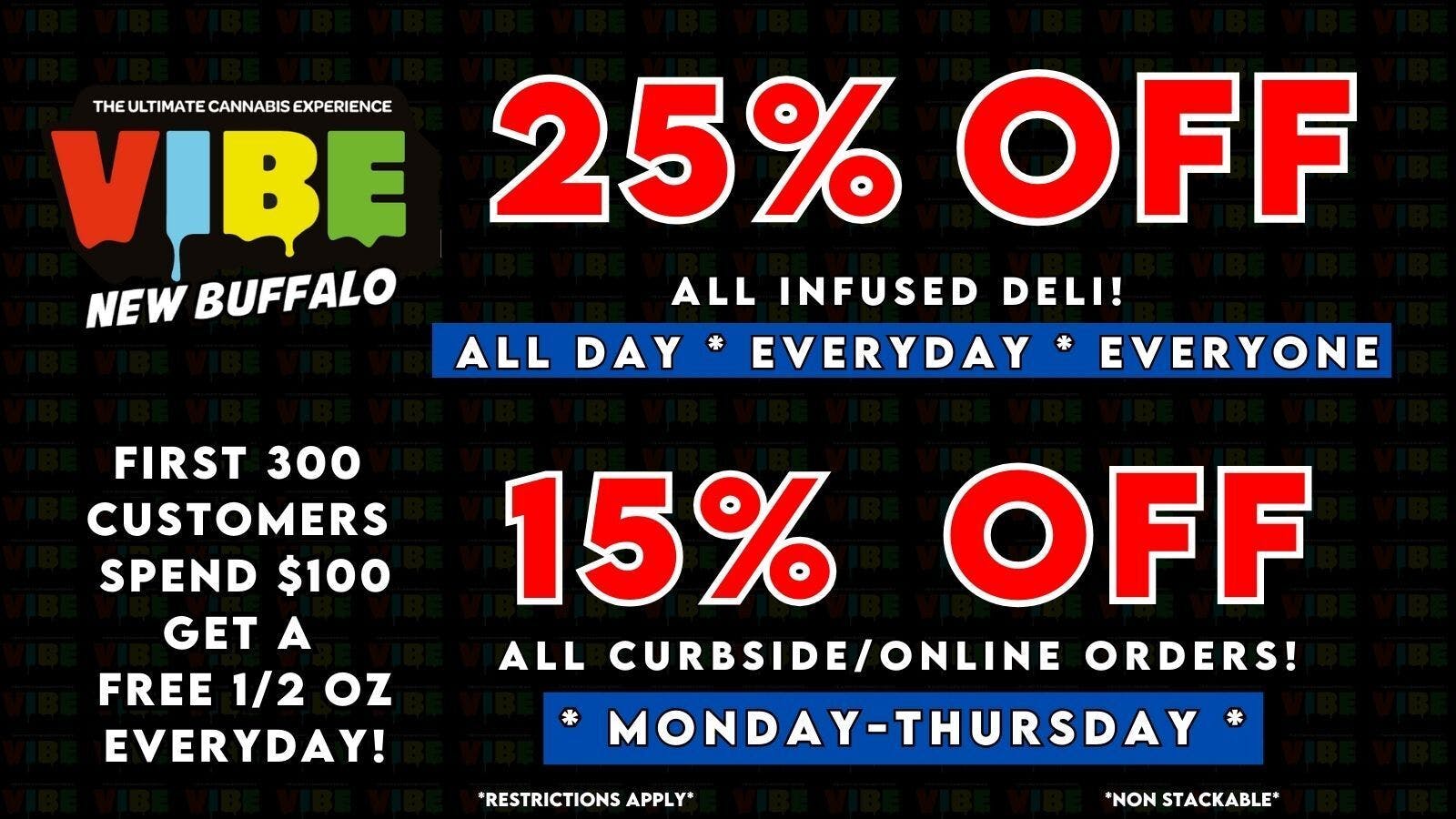 vibe vape gutscheincode Vibe New Buffalo - OPENING 11/25 Menu, Reviews, Deals