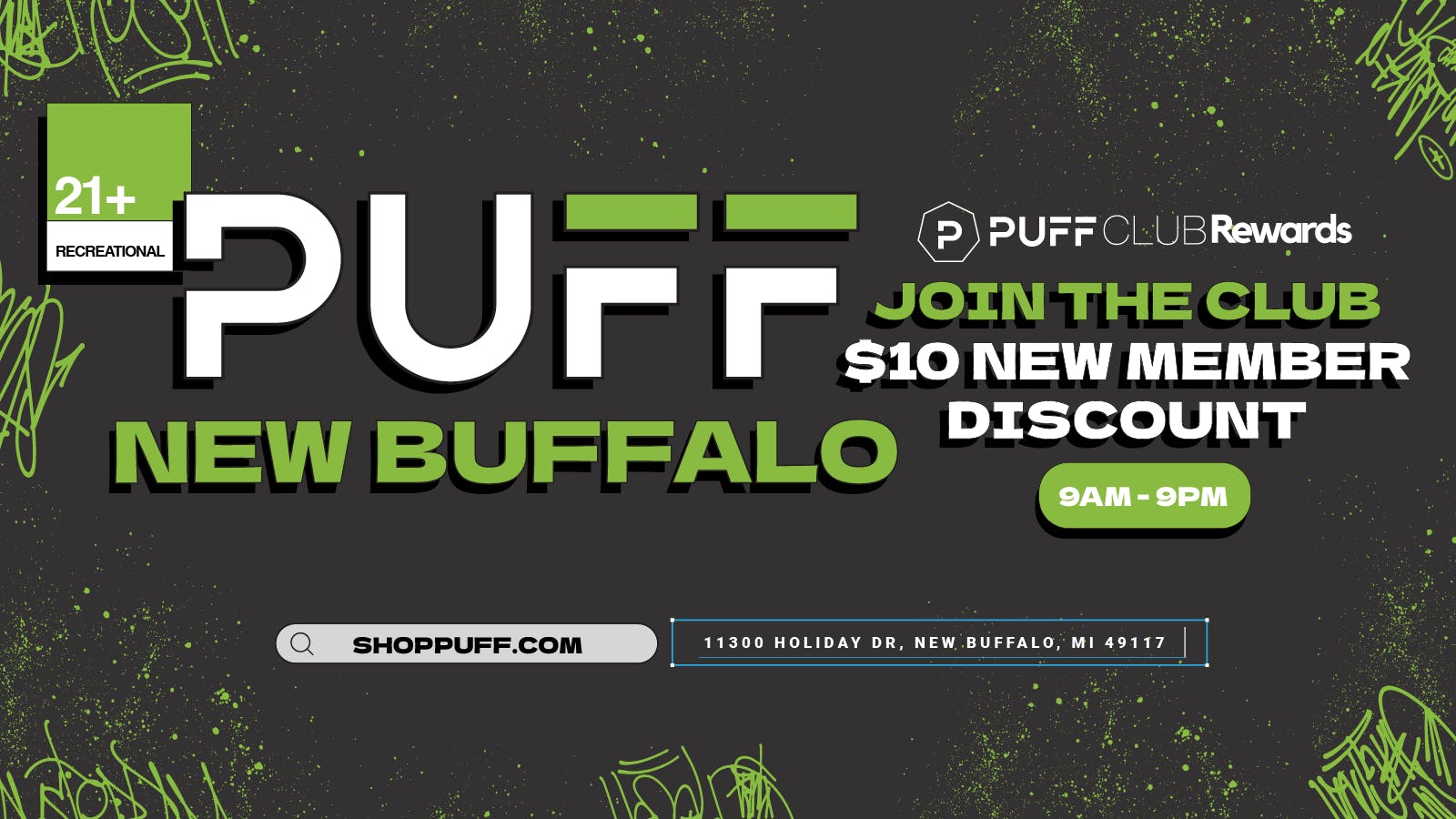 PUFF New Buffalo - RECREATION 21+ -NOW OPEN! Menu, Reviews, Deals - Weed  Dispensary in New Buffalo, Michigan