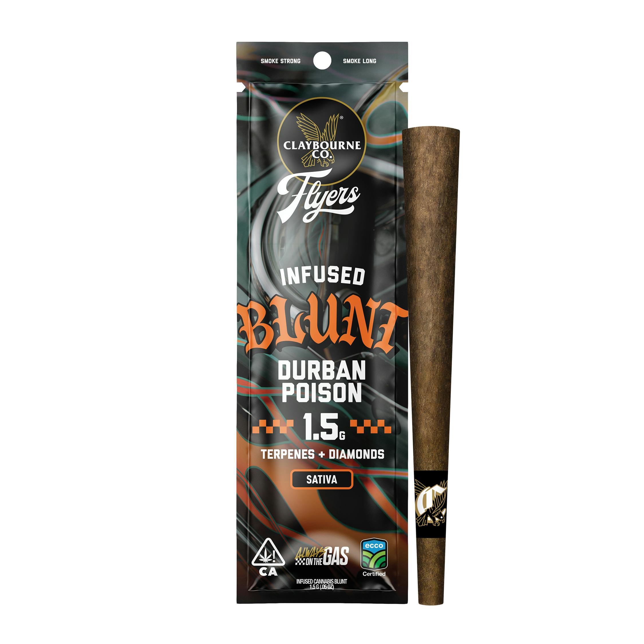 Durban Poison (1.5g) - Flyers Infused Blunt - Claybourne Co.