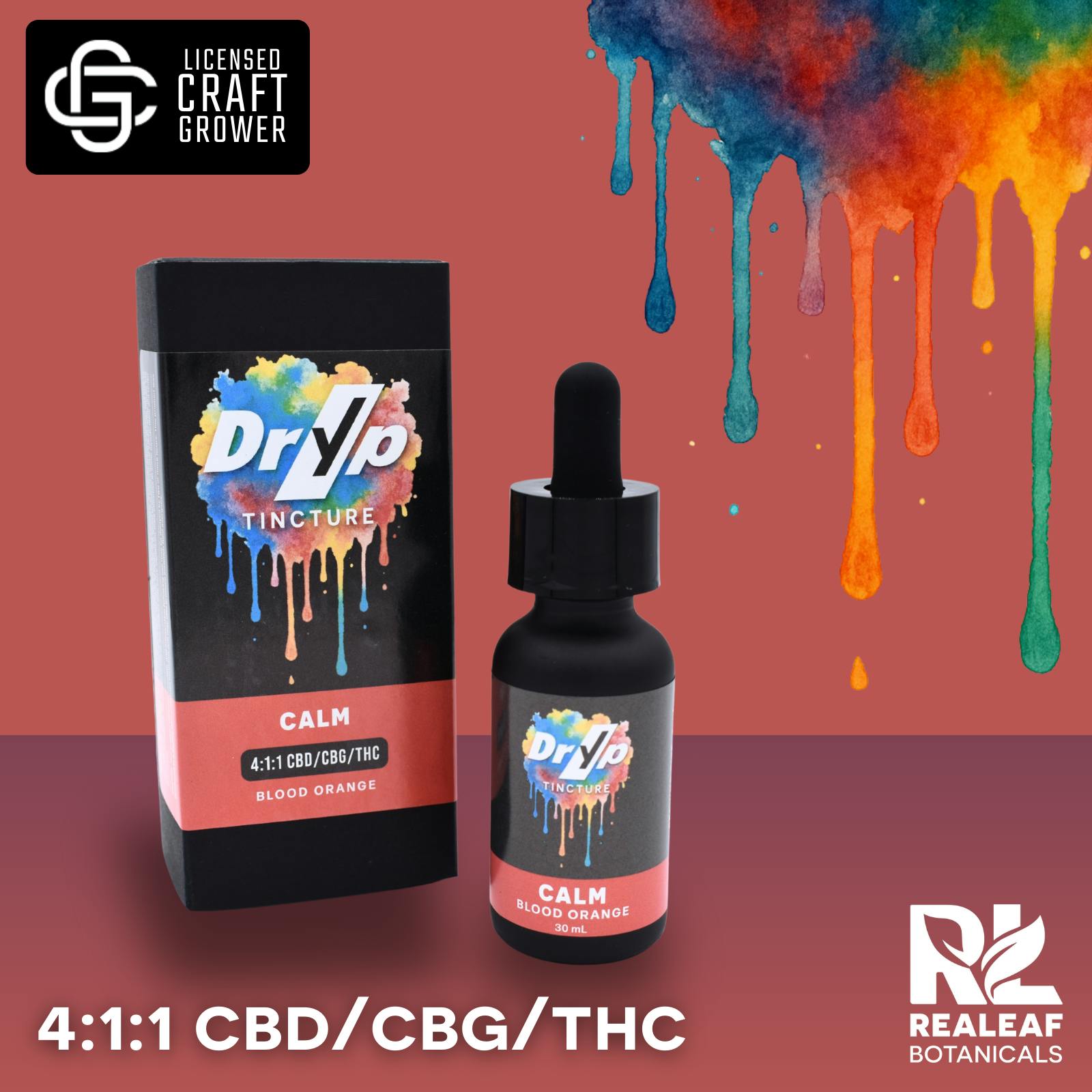 HEMP CALM VAPE LIQUID ヘンプ　カルム　ベイプ　リキッド Dryp Calm Tincture - Realeaf Botanicals