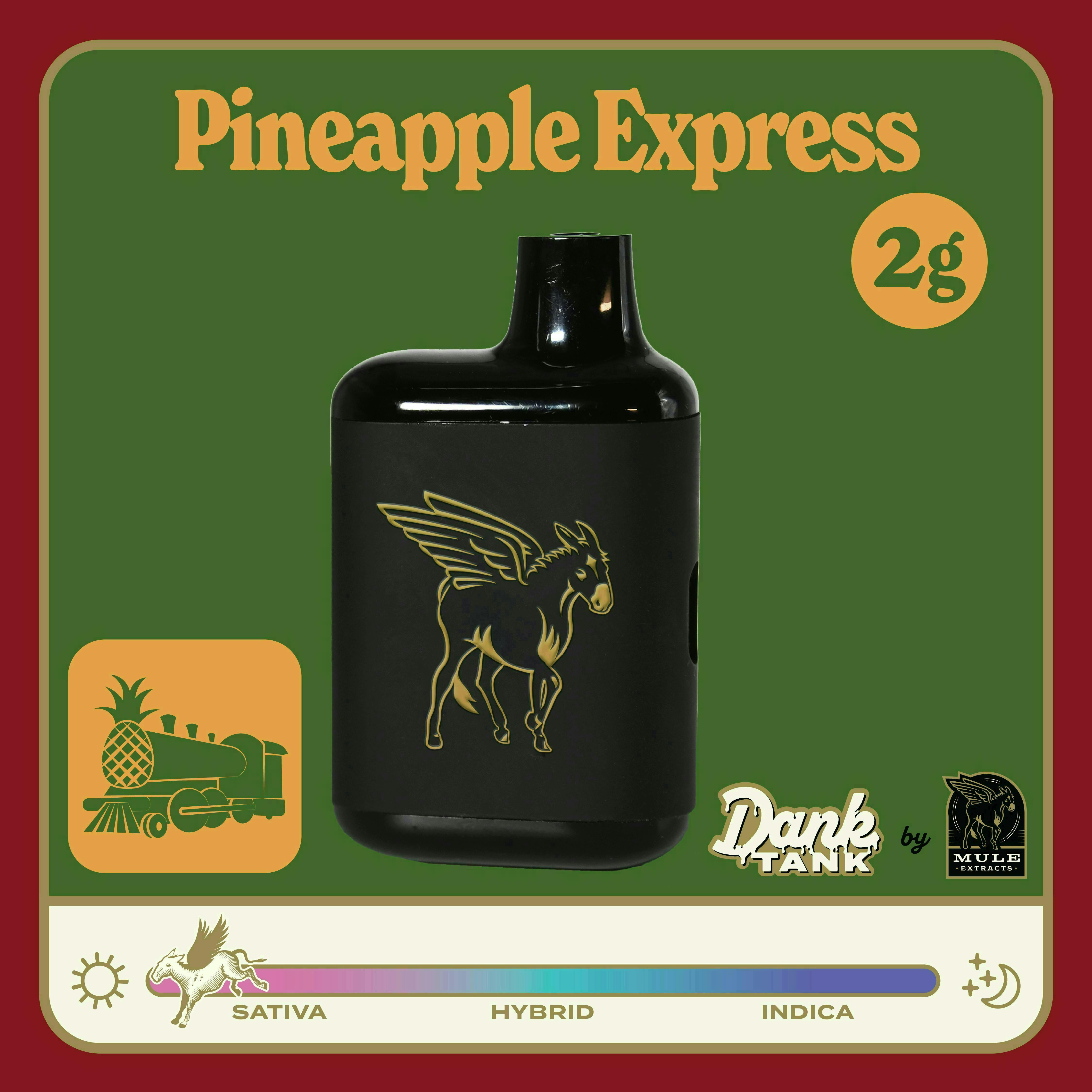 Pineapple Express | Live Resin Dank Tank Disposable | 2g - Mule