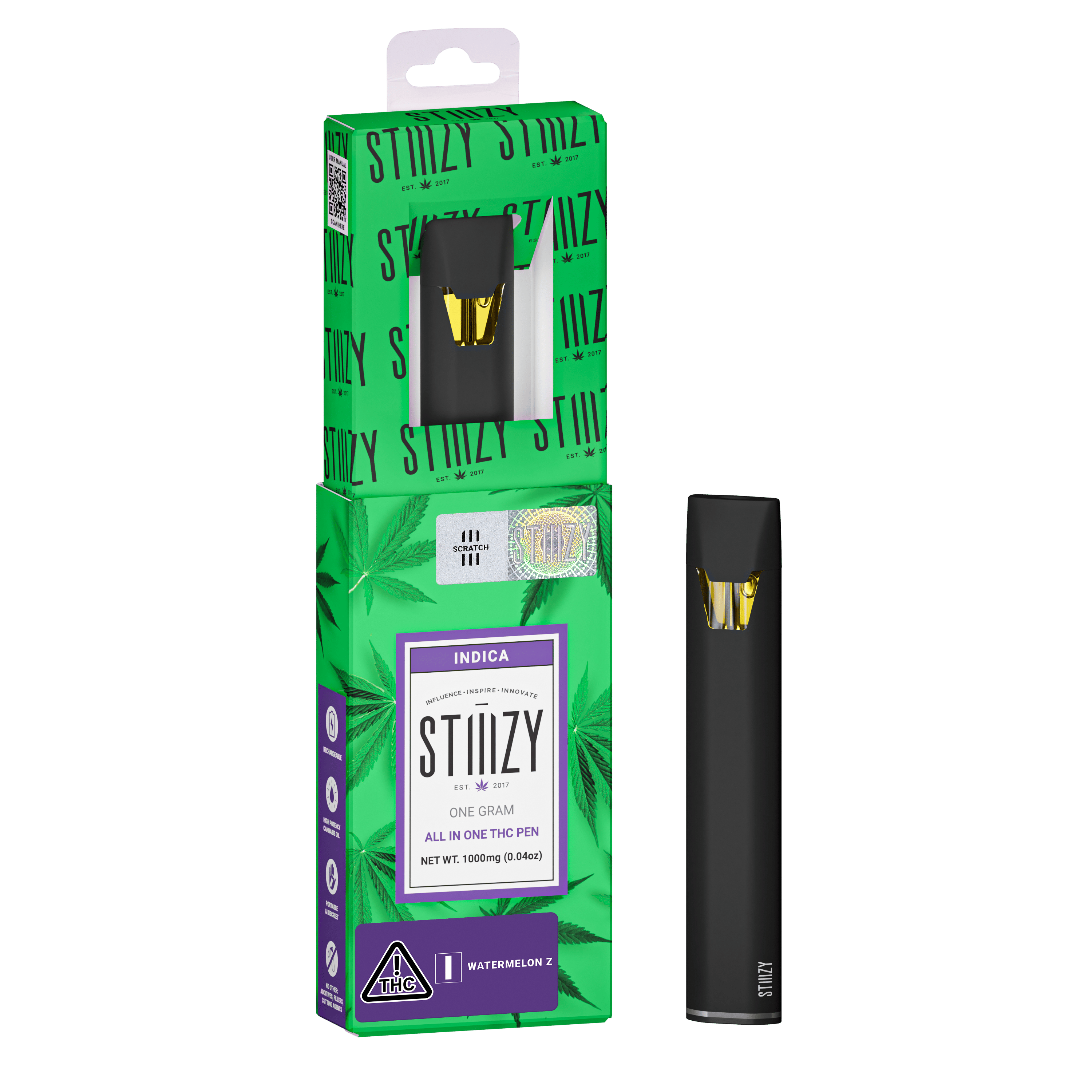 z stick disposable vape - WATERMELON 1G All-In-One ChargeBar Plus 2gram for fruity-e-liquid-vape-juice Strain:Blue Dream (Sativa)