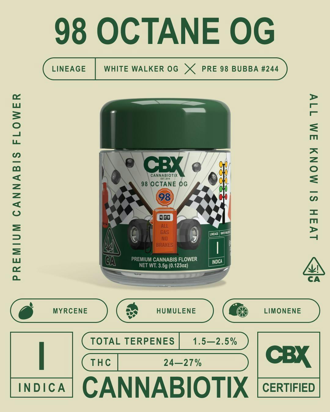 Cannabiotix | 98 Octane | Big Buds | 3.5g - CBX: Cannabiotix