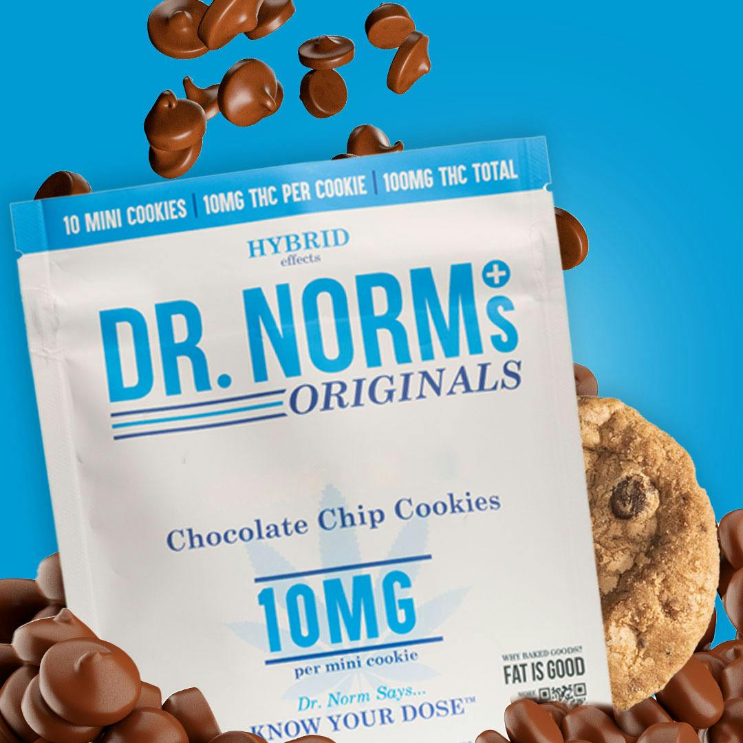 Chocolate Chip 10mg Cookies- HYBRID - Dr. Norm's