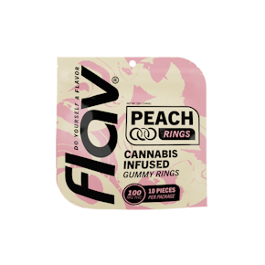 Flav | Edible | Gummies - | Peach Rings | 100mg 10