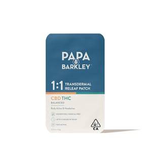 PAPA & BARKLEY - P&B | RELEAF PATCH 1:1 THC/CBD | TOPICAL