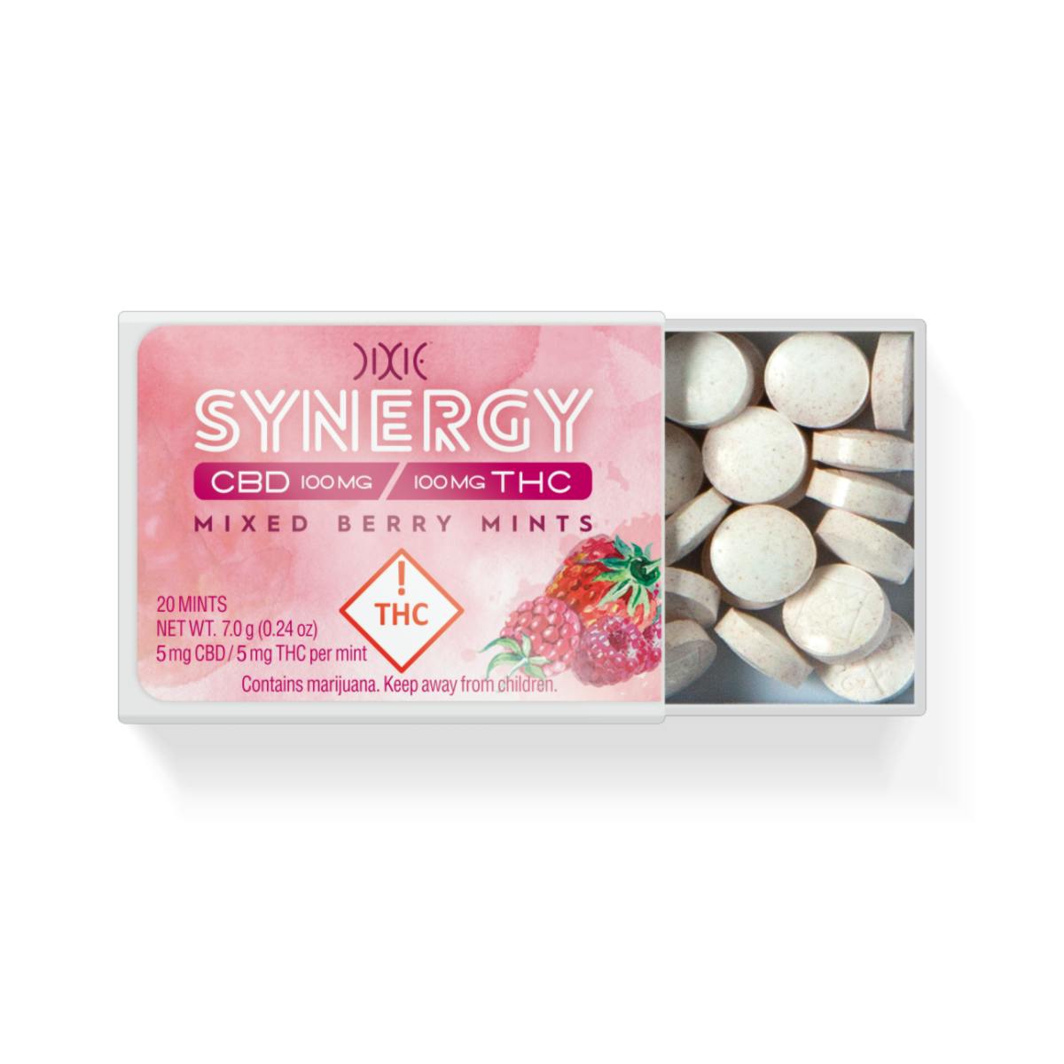 SYNERGY 1:1 Mixed Berry Mints - Dixie Brands
