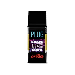PLUGPLAY - PLUGplay 1g Grape Ape Soda Vape EXOTICS Cartridge