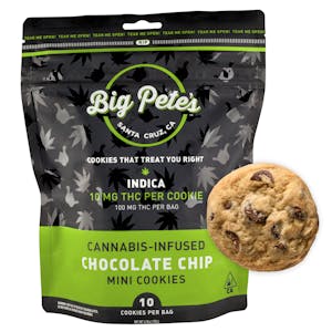 BIG PETES - BIG PETES | INDICA CHOCOLATE CHIP COOKIES - 10PK | EDIBLE | 100MG