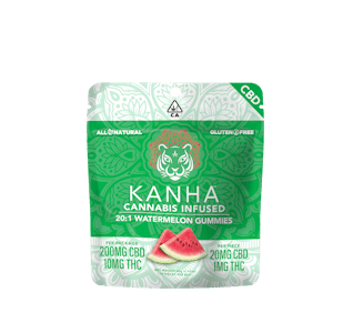 KANHA - Watermelon 20:1 CBD:THC | 10mg | 200mg CBD 10pack | Kanha