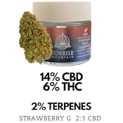 Sunrise Mountain - Strawberry G 2:1 CBD Flower 3.5g (Indica)