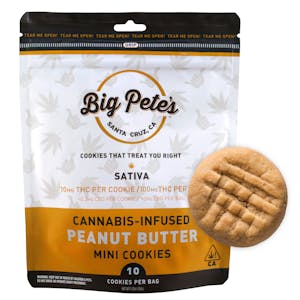 BIG PETES - BIG PETES | SATIVA PEANUT BUTTER COOKIES - 10PK | EDIBLE | 100MG