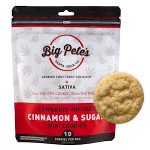 BIG PETES - BIG PETES | SATIVA CINNAMON & SUGAR COOKIES - 10PK | EDIBLE | 100MG