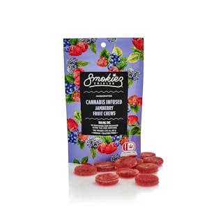 SMOKIEZ - Jamberry Sweet 1:1 THC:CBN Fruit Chews - 100mg