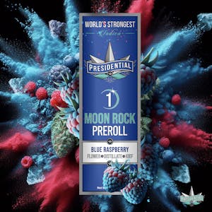PRESIDENTIAL - Blue Raspberry - 1g Pre-roll Moon Rock (Presidential)