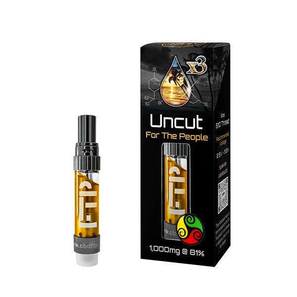 CBD 81% (x3) Uncut Wax Cartridge - Durban Sour - CBD For The People