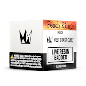 WCC - Peach Rings - Live Resin Badder - 1G