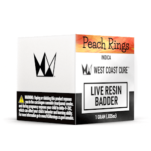 WEST COAST CURE - WCC - Peach Rings - Live Resin Badder - 1G