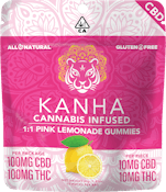 Pink Lemonade 1:1 CBD:THC | 100mg | 100mg CBD 10pack | Kanha