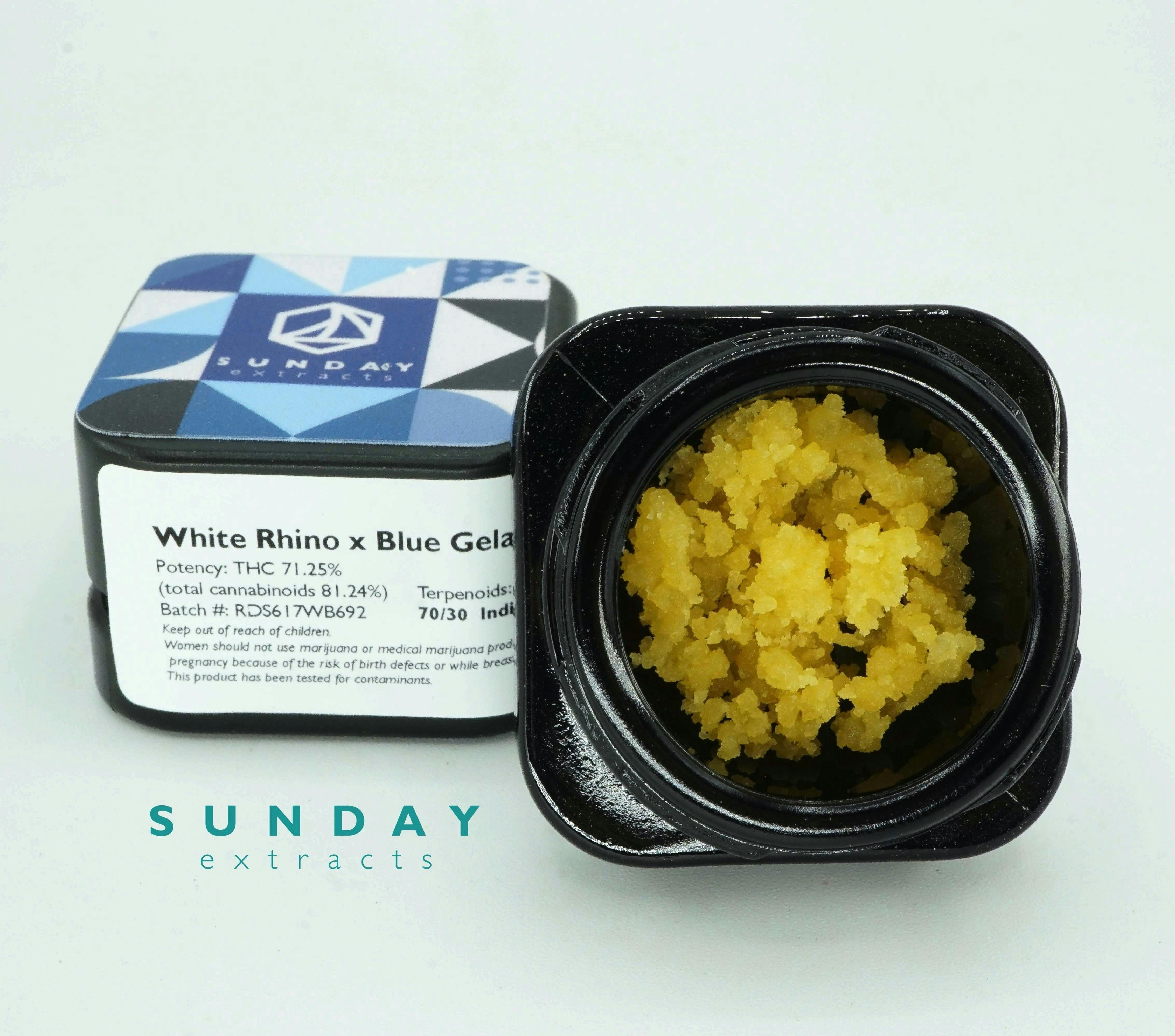 1g Concentrate Cured Resin - White Rhino x Blue Gelato