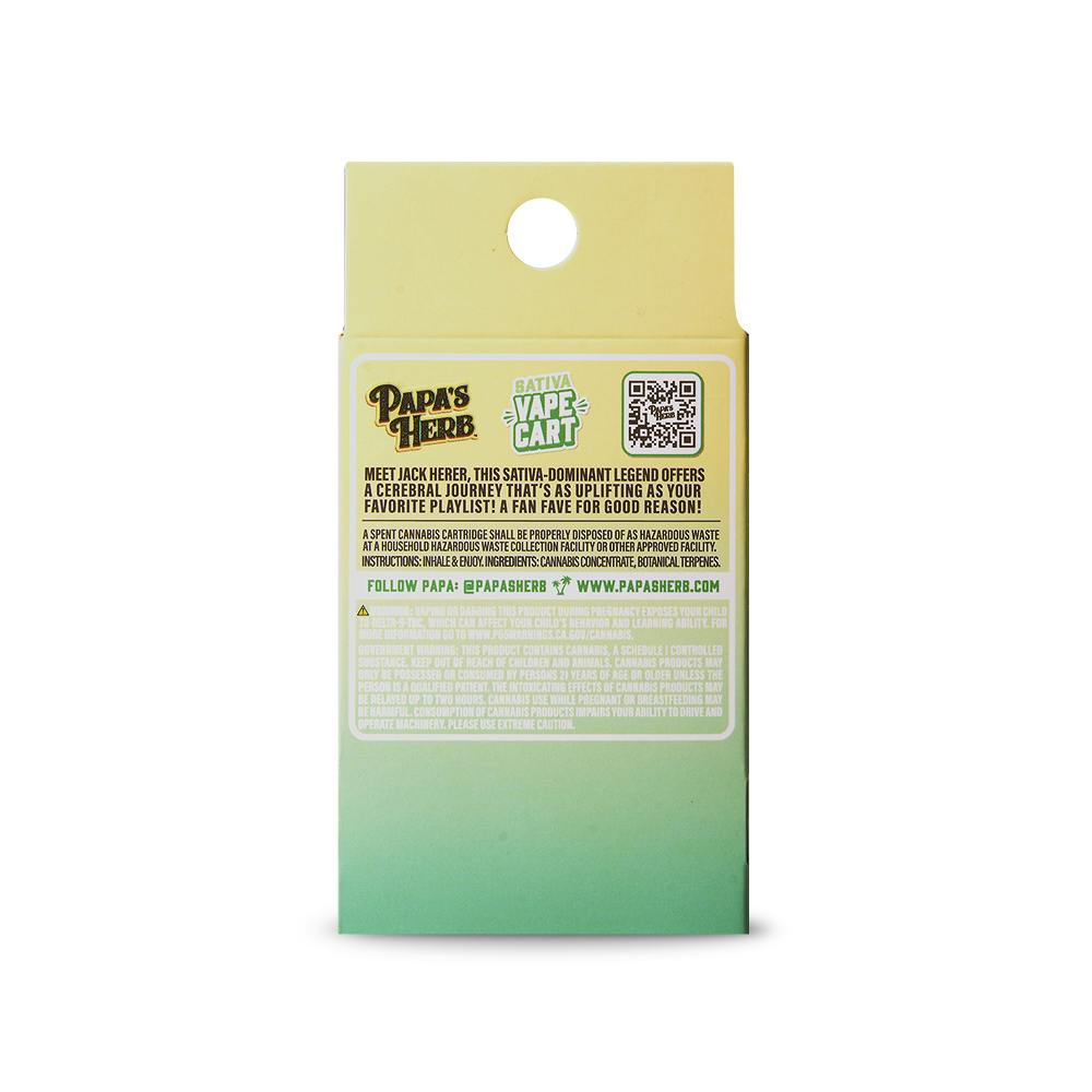 Jack Herer (1g) Vape Cartridge - Papa's Herb