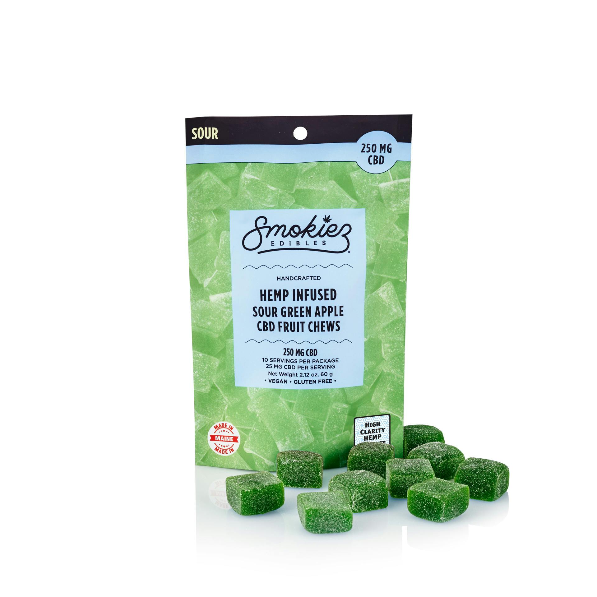 Smokiez Sour Green Apple Fruit Chews - CA - Smokiez Edibles