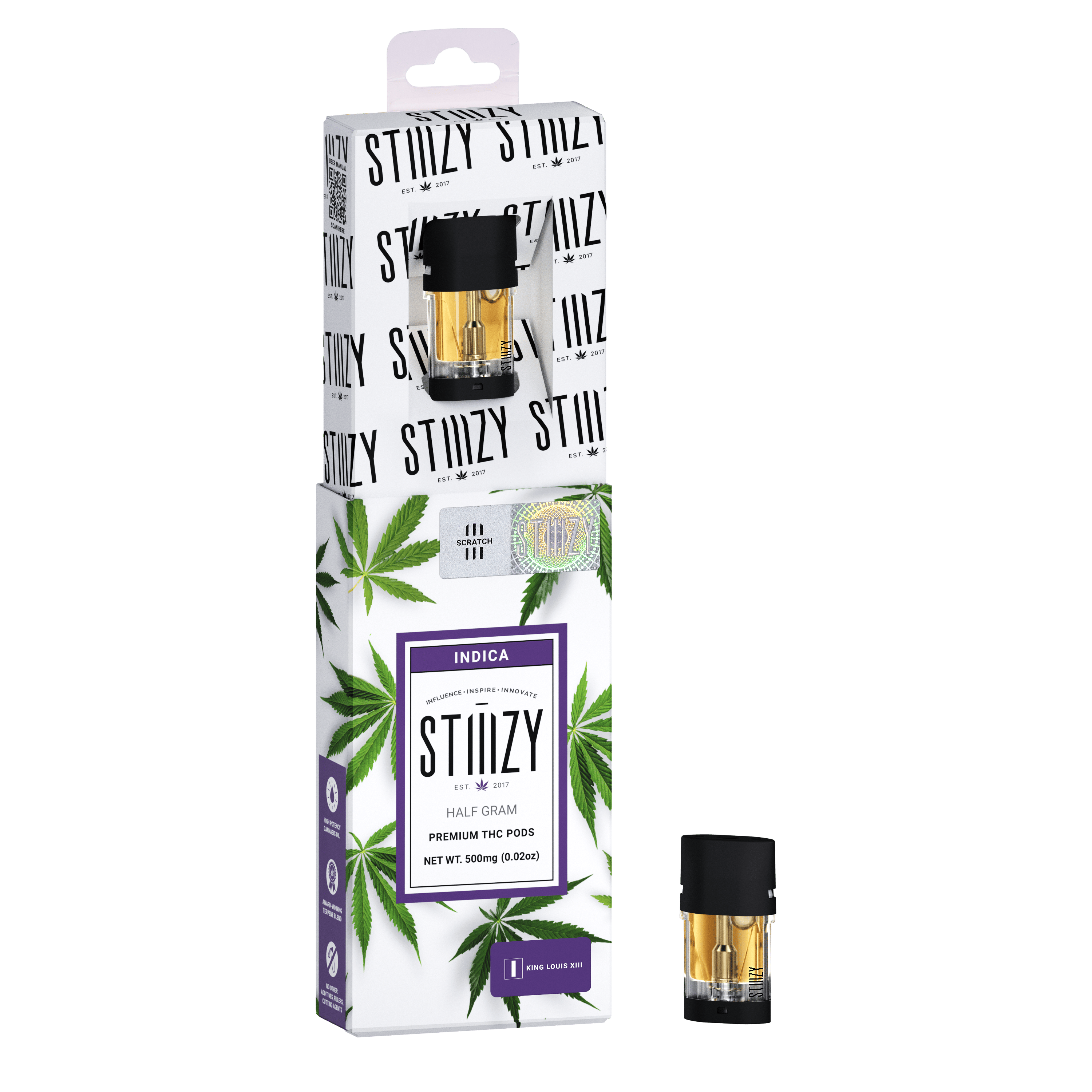 Vape Cartridge - KING LOUIS XIII .5G Original THC Pod - STIIIZY