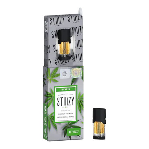 STIIIZY -  PINEAPPLE EXPRESS -Hybrid- 85.12% THC | 1G Original THC Pod (Vape Cartridge) - STIIIZY  -nn3 middle