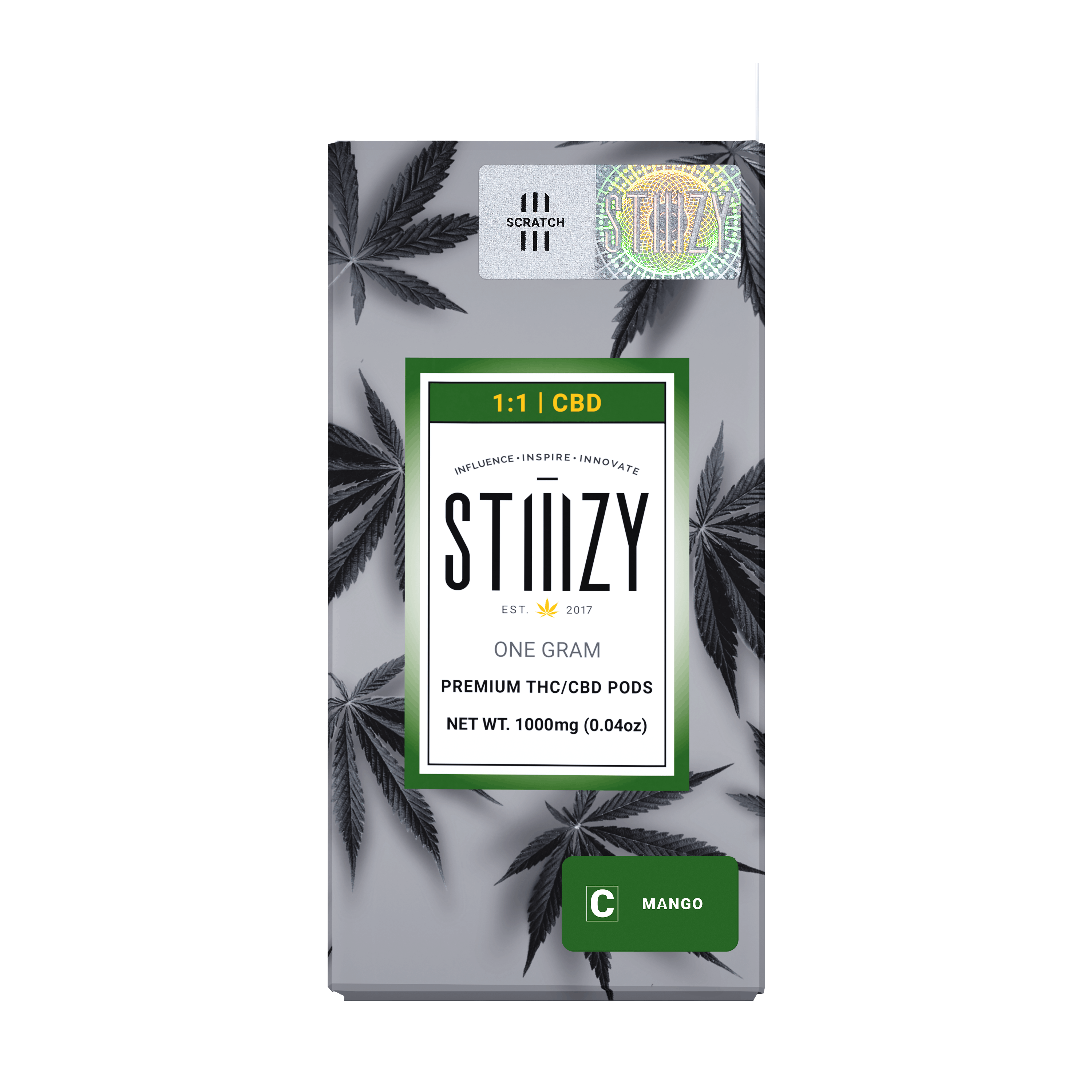 Vape Cartridge - MANGO 1G 1:1 (CBD/THC) Original Pod