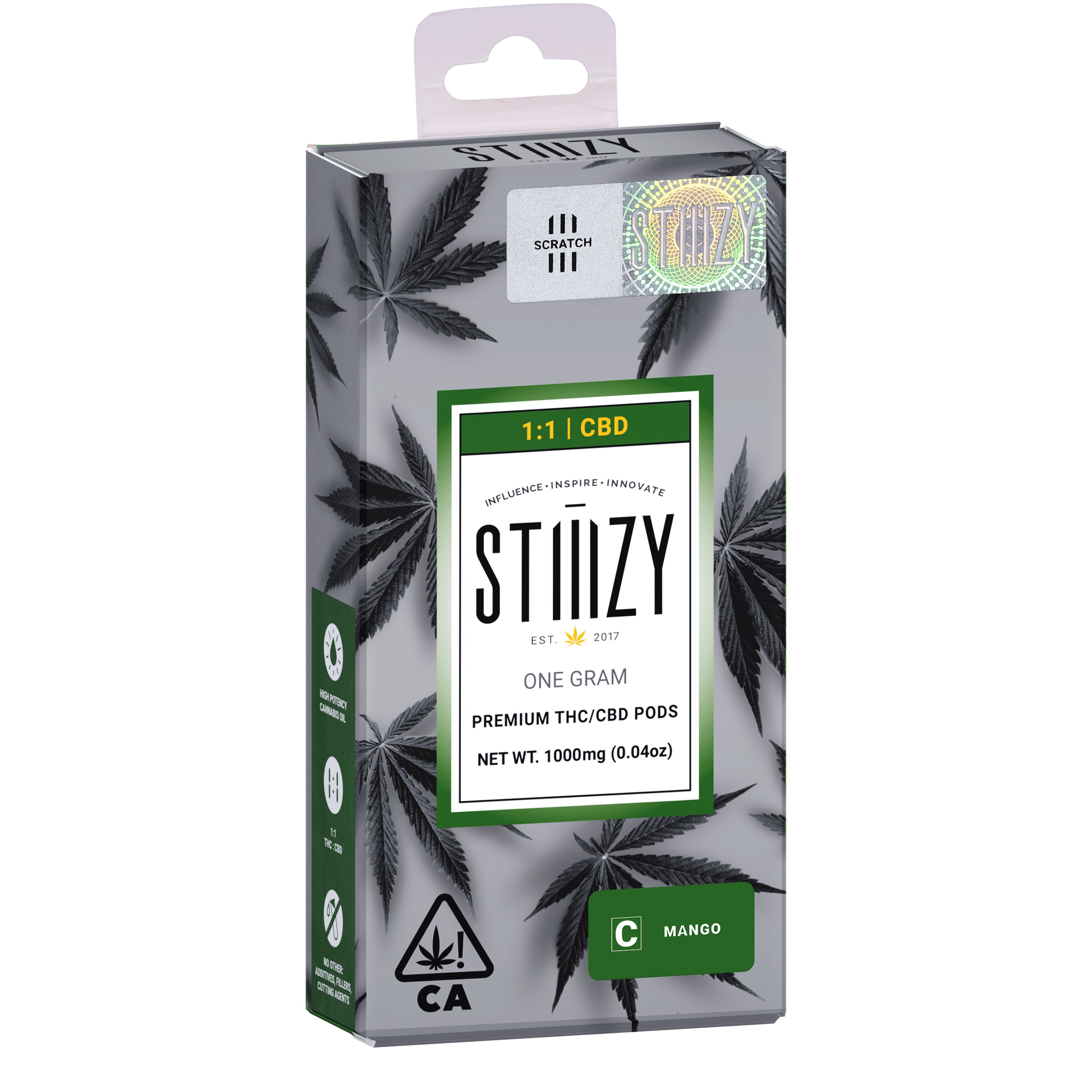 Vape Cartridge - MANGO 1G 1:1 (CBD/THC) Original Pod - STIIIZY - STIIIZY Vape Cartridge - MANGO 1G 1:1 (CBD/THC) Original Pod - STIIIZY - STIIIZY