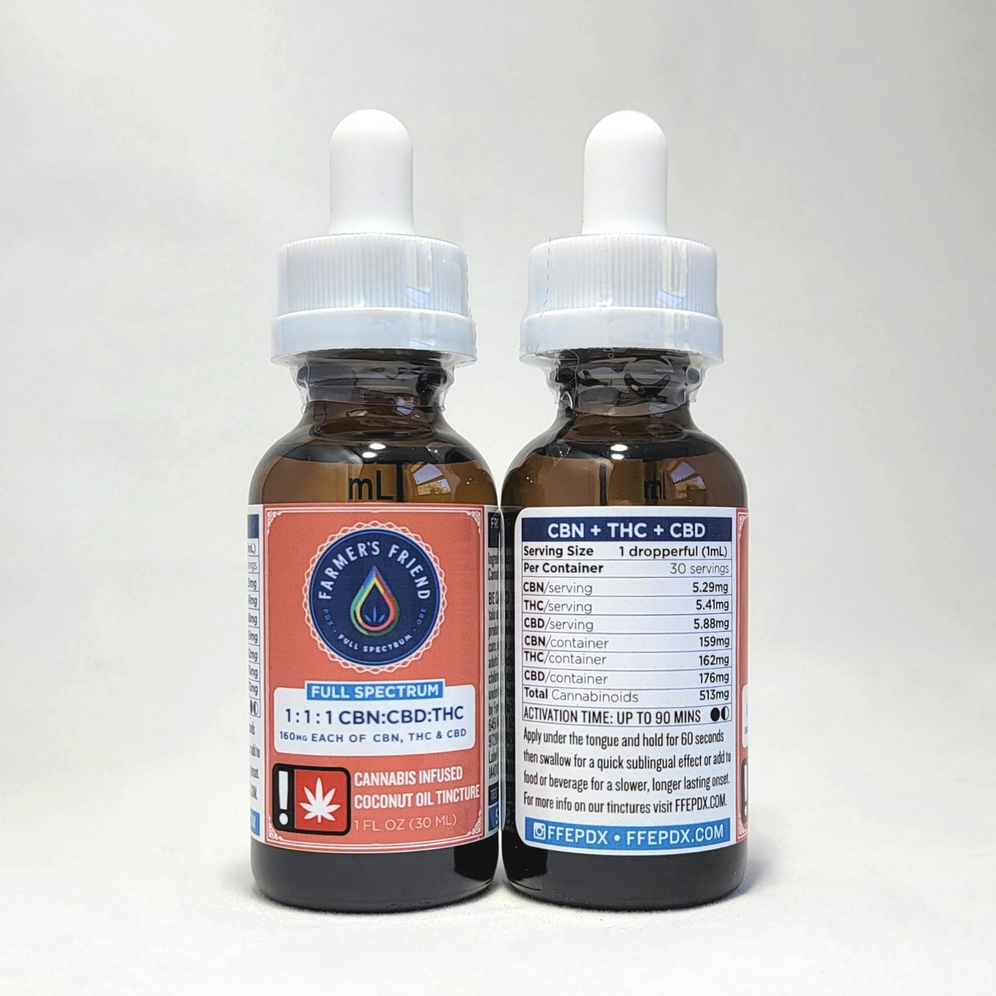 1:1:1 CBN:CBD:THC Tincture 1 oz - Farmer's Friend Extracts