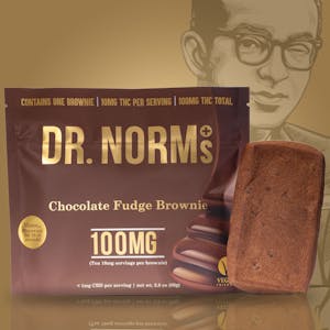 DR. NORM'S - DR NORMS | CHOCOLATE FUDGE BROWNIE | EDIBLE | 100MG