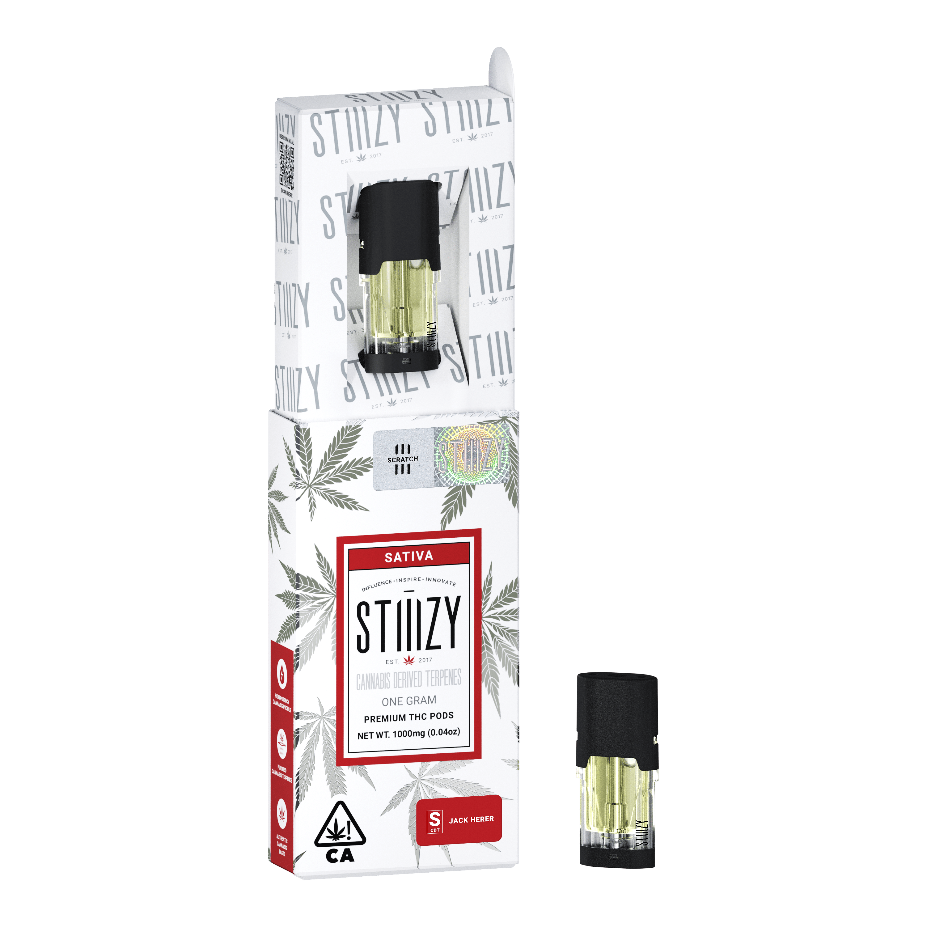 Vape Cartridge - JACK HERER 1G CDT Pod - STIIIZY - STIIIZY