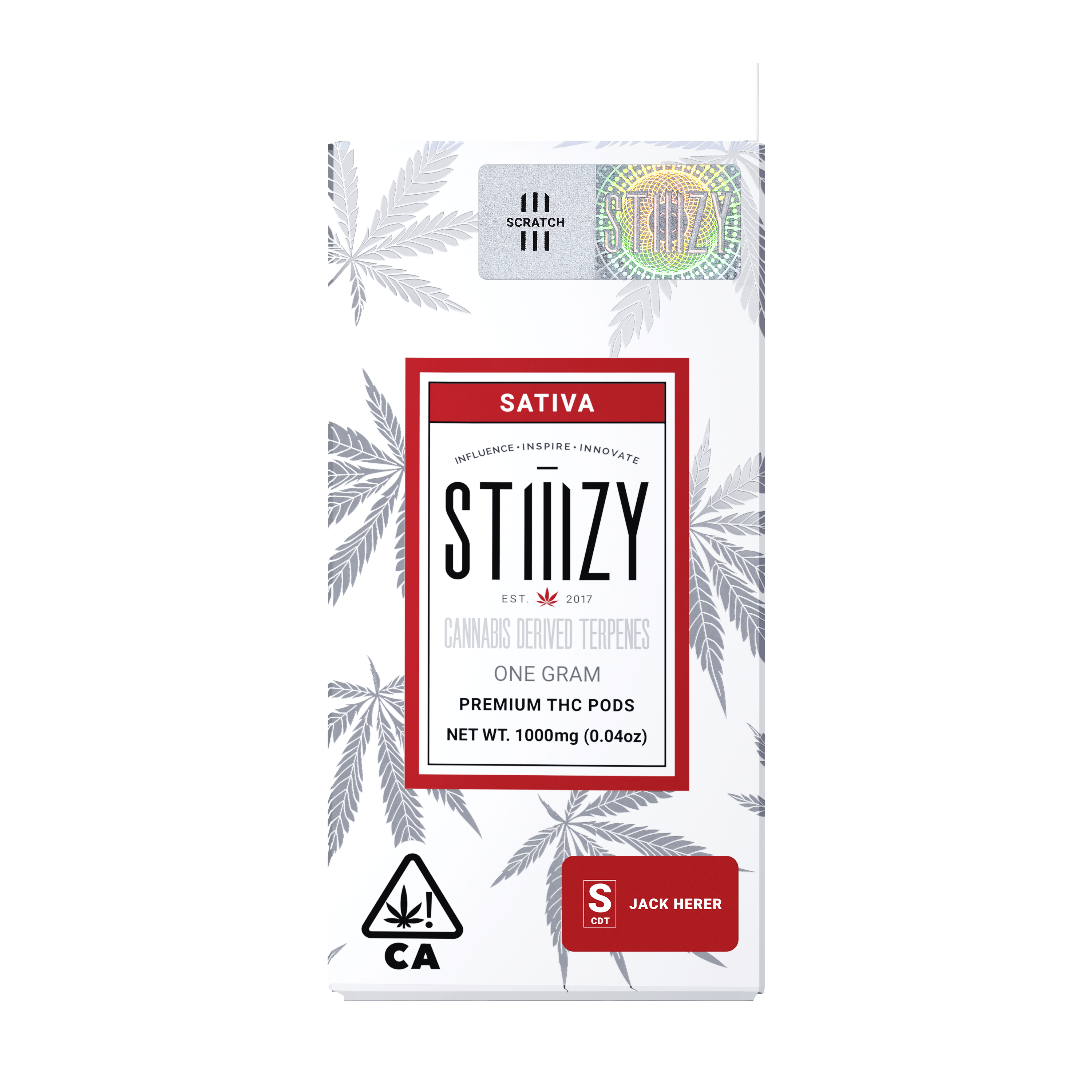 Vape Cartridge - JACK HERER 1G CDT Pod - STIIIZY - STIIIZY