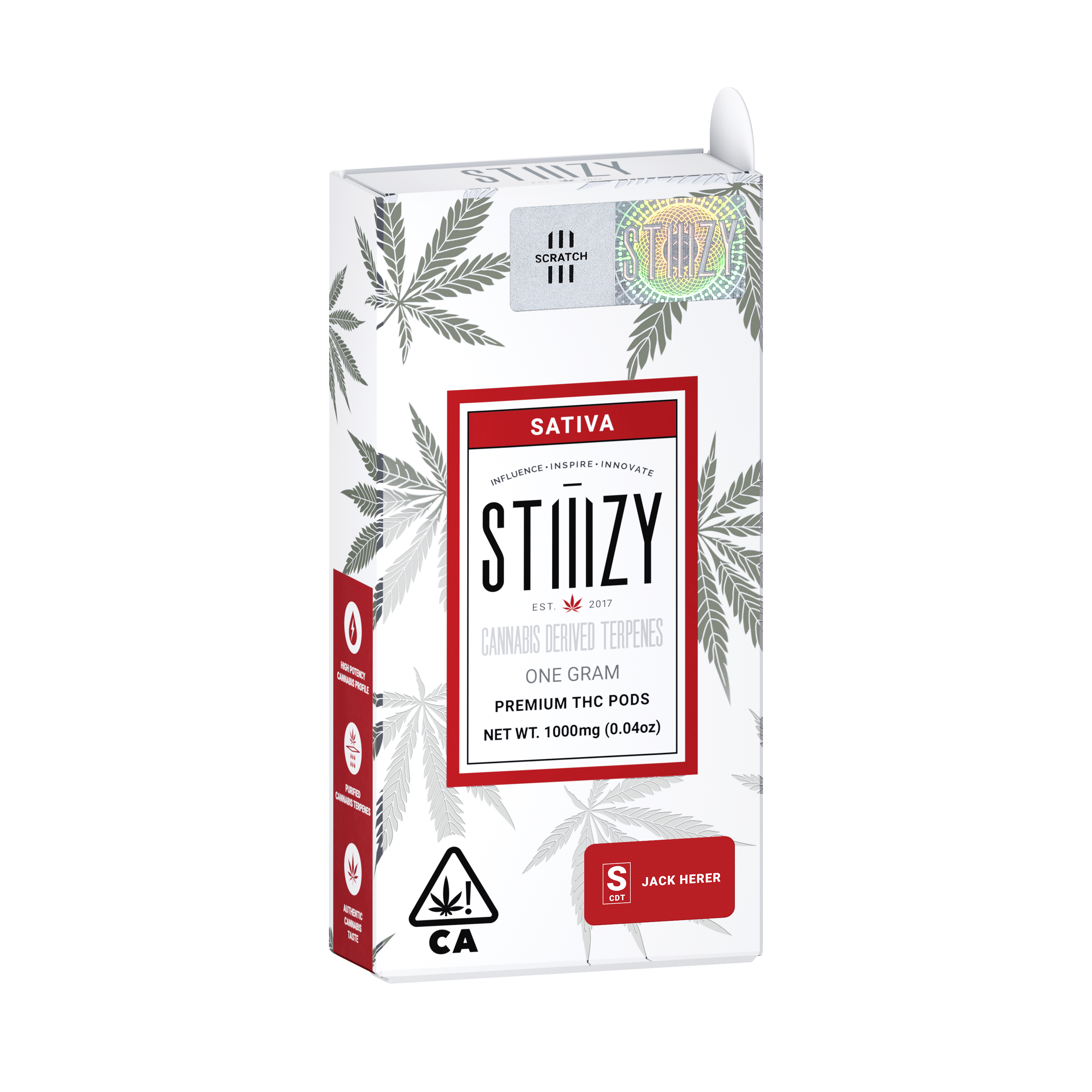 CRDP×DGNリキッド 1ml Jack Herer Vape Cartridge - JACK HERER 1G CDT Pod - STIIIZY - STIIIZY