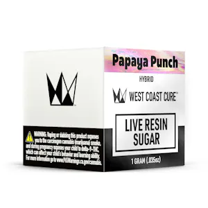 WEST COAST CURE - WCC Live Resin Sugar 1g - Papaya Punch 80%