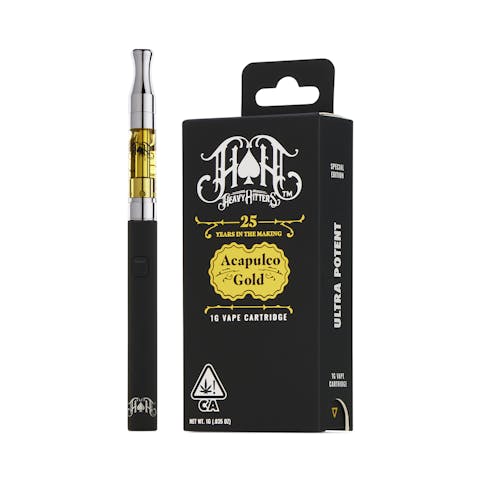 Heavy Hitters - Acapulco Gold | Sativa - 25th Anniversary Special Edition-1G Vape Cartridge
